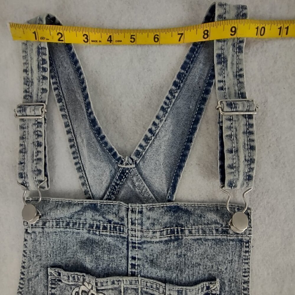 No Boundaries Relaxed Light Blue Customized Denim Overalls Size M (NWT) - Picture 9 of 11